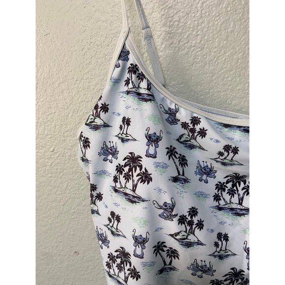 NWT Disney‎ Stitch Women's One Piece Blue Floral Swimsuit Size 1x - Picture 4 of 10